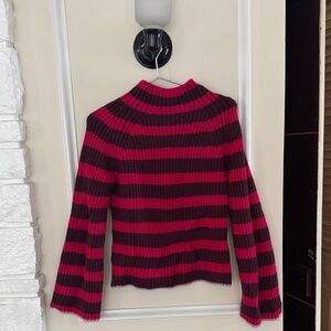 Maeve Vibrant Striped Turtleneck Sweater